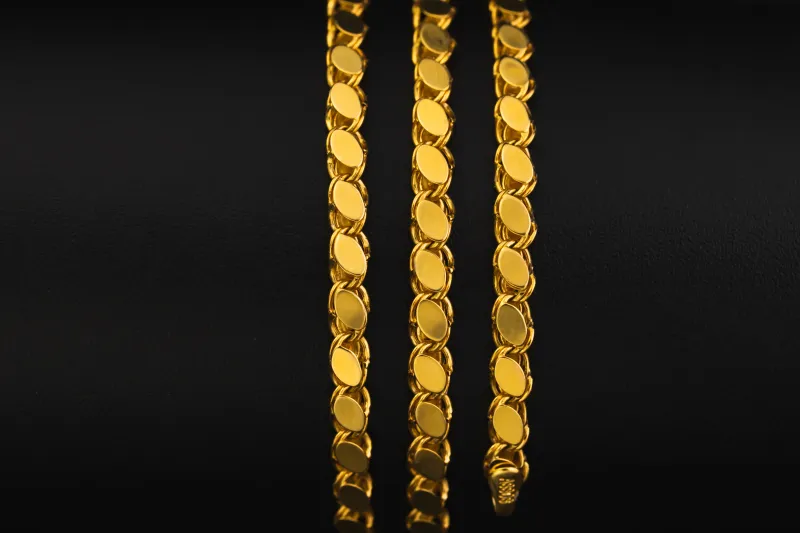 14ct Yellow Gold Garibaldi Link Statement Chain Necklace