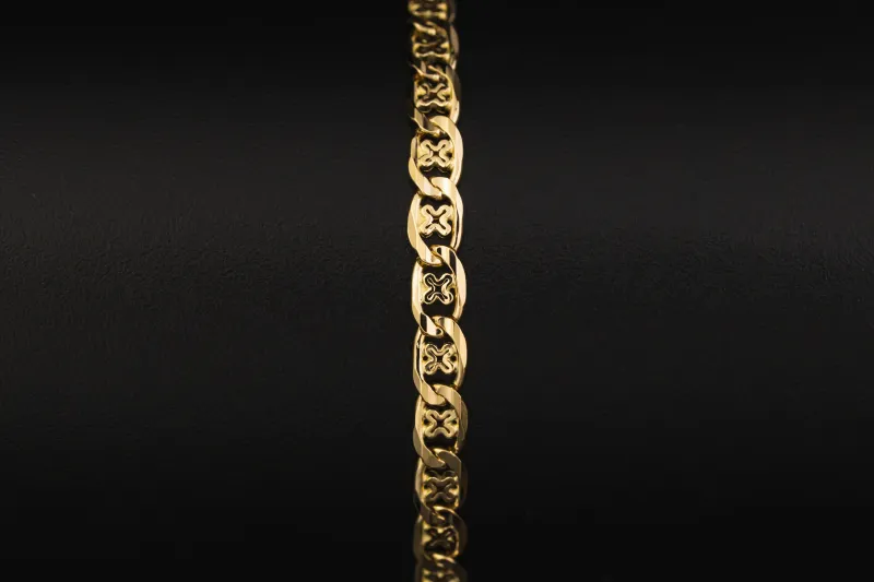 18ct Yellow Gold Classic Link Chain Bracelet 6.7g