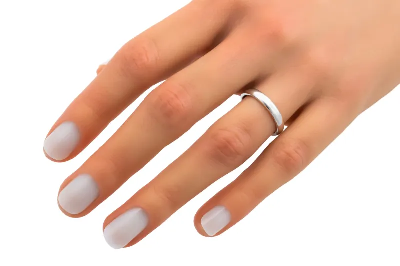 18ct White Gold Traditional Wedding Band 2mm