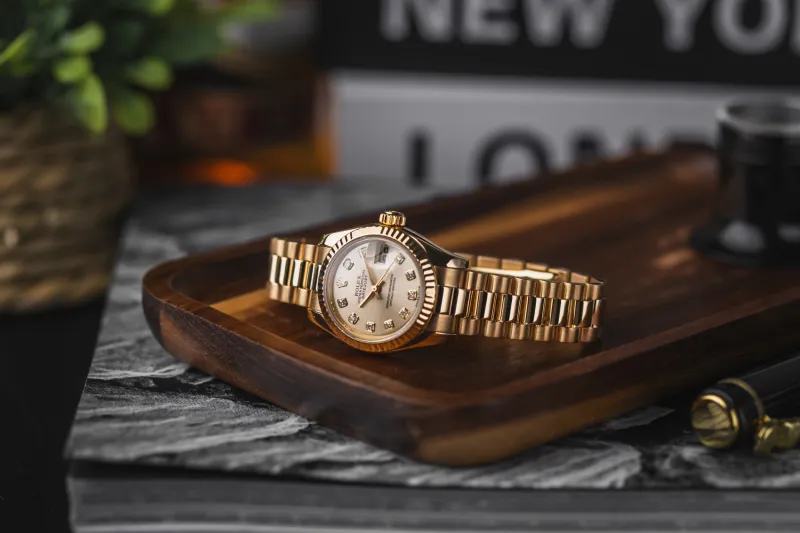 Rolex Lady DateJust 26mm 18ct Yellow Gold Presidential 179178 2005