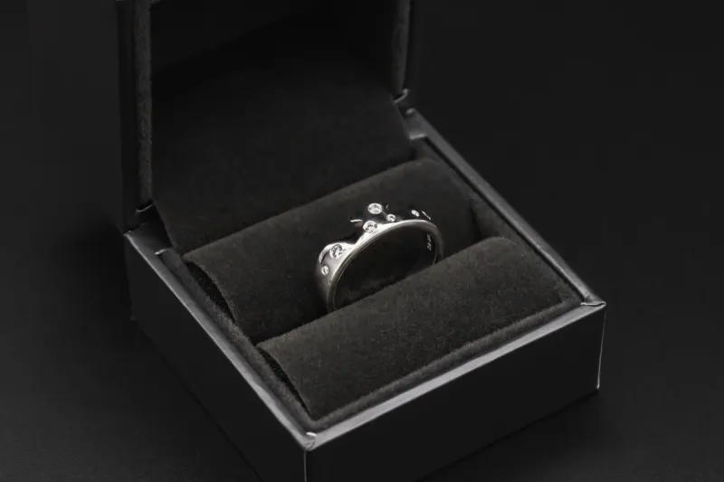 Georg Jensen 18ct White Gold Diamond Fusion End Ring 1367 End AB