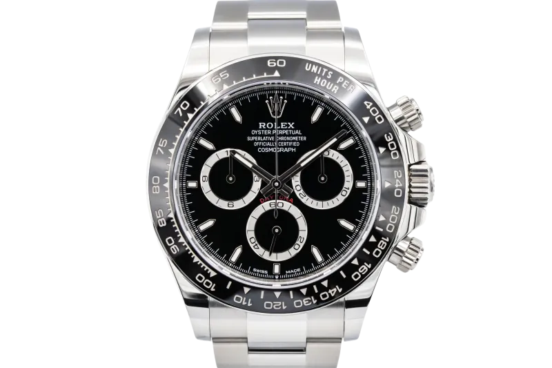 Rolex Cosmograph Daytona 40mm Stainless Steel Black Dial Oyster 126500LN 2024