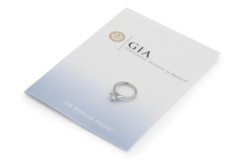 Platinum Brilliant Cut Diamond Solitaire Engagement Ring 0.72ct GIA Certified