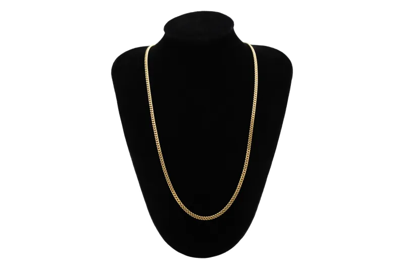 14ct Yellow Gold Flat Curb Chain 22" 2.7mm 14.7g