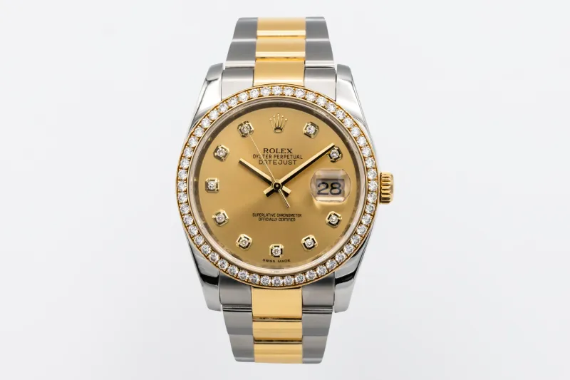 Rolex DateJust 36mm RBR Steel & 18ct Yellow Gold Oyster 116243 2012