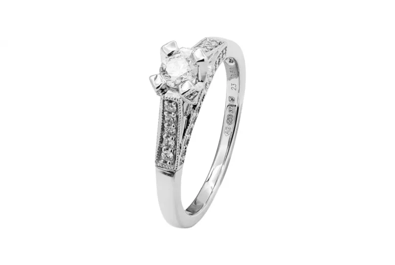 9ct White Gold Diamond Engagement Ring 0.50ct