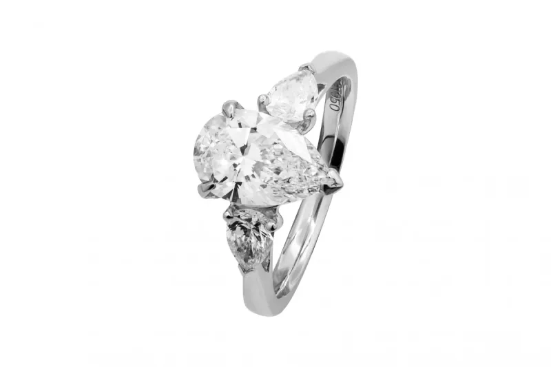 Platinum Engagement Diamond Ring 1.61ct F VVS IGI Certified Above Earth