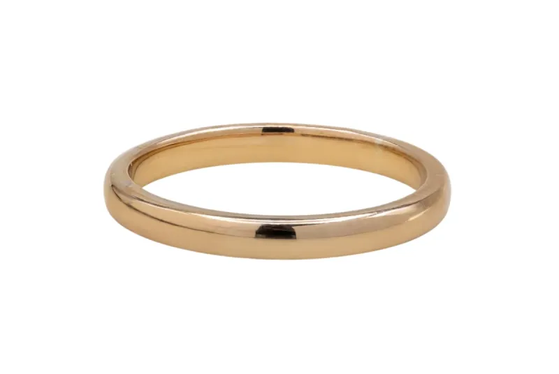 9ct Rose Gold D-Shape Wedding Band 2.45mm