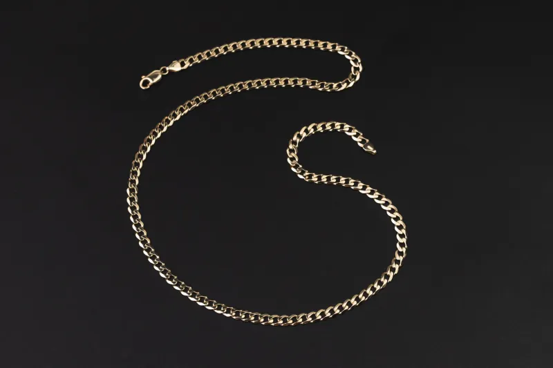 9ct Yellow Gold Flat Curb Chain 22" 5.3mm 22.9g