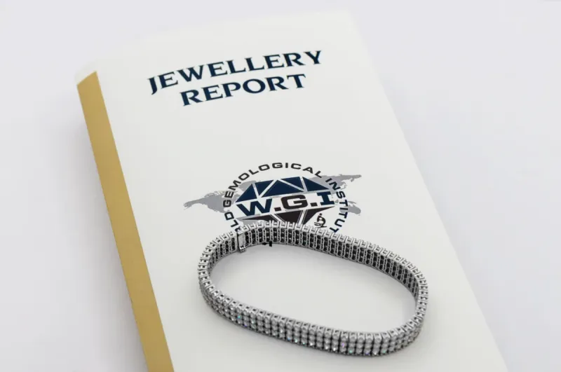 18ct White Gold Round Brilliant Diamond 3 Row Tennis Bracelet 7.98ct