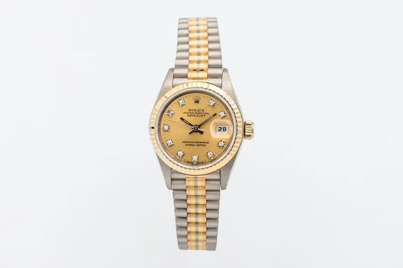 Rolex Lady DateJust 26mm 18ct White & Yellow Gold Tridor 69179 1989