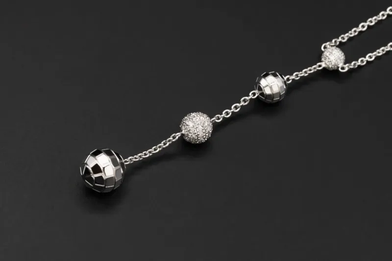 Piaget 18ct White Gold Limelight Disco Ball Diamond Necklace 20.3g
