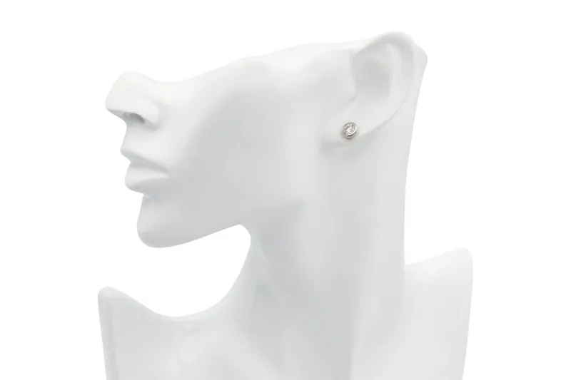 Sterling Silver Lab Grown Brilliant Cut Diamond Stud Earrings 1.06ct