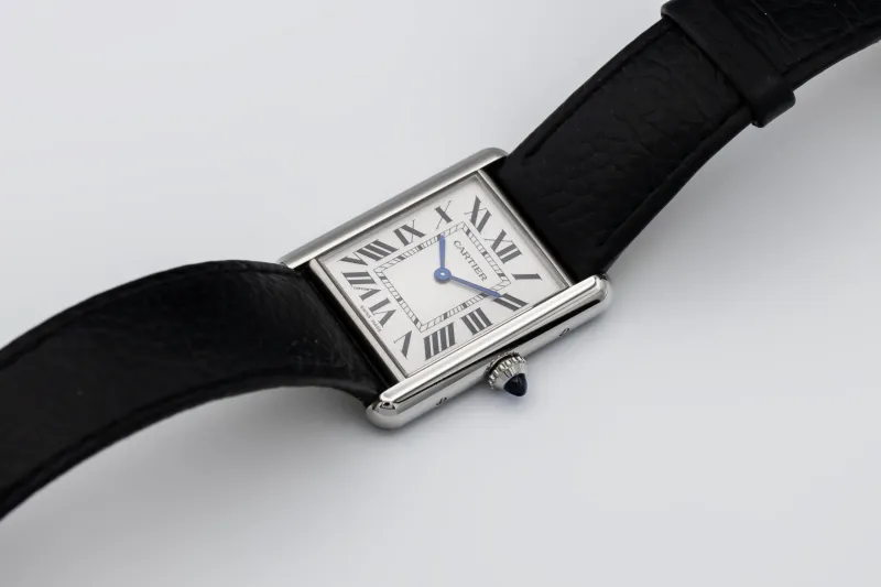 Cartier Tank Must SolarBeat 33.7x25.5mm Black Leather WSTA0090 Circa 2023