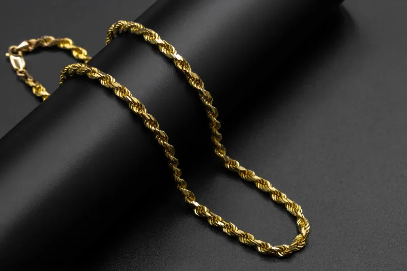 9ct Yellow Gold Solid Rope Chain 30g