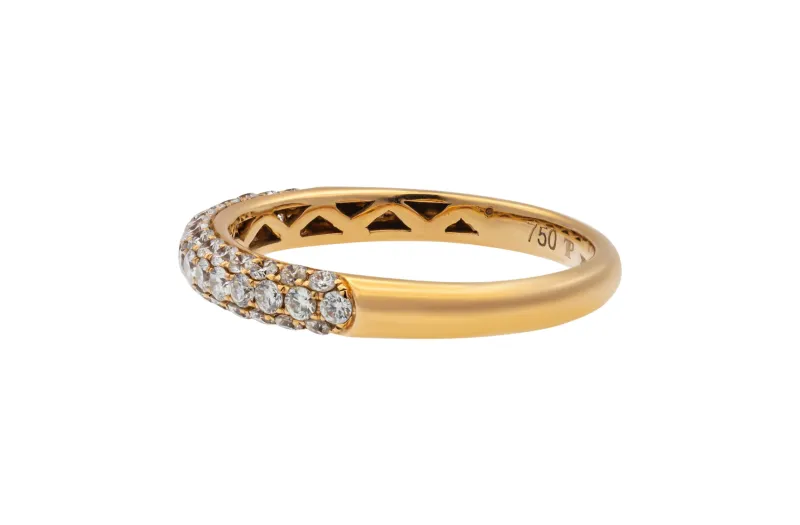18ct Rose Gold Round Brilliant Diamond Half Eternity Ring 1.00ct