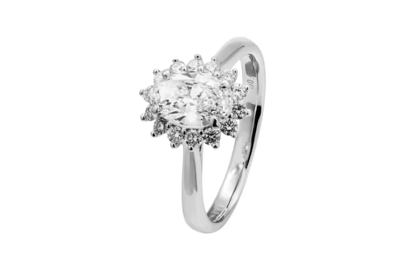 Platinum Diamond engagement ring 1.33ct Lab Diamond E Vs1 IGI Certified