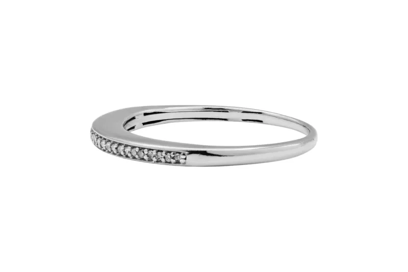 9ct White Gold Micro Pave Diamond Eternity Ring 0.10ct