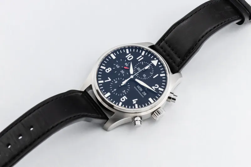 IWC Pilot's Chronograph 43mm Black Leather IW377709 2020