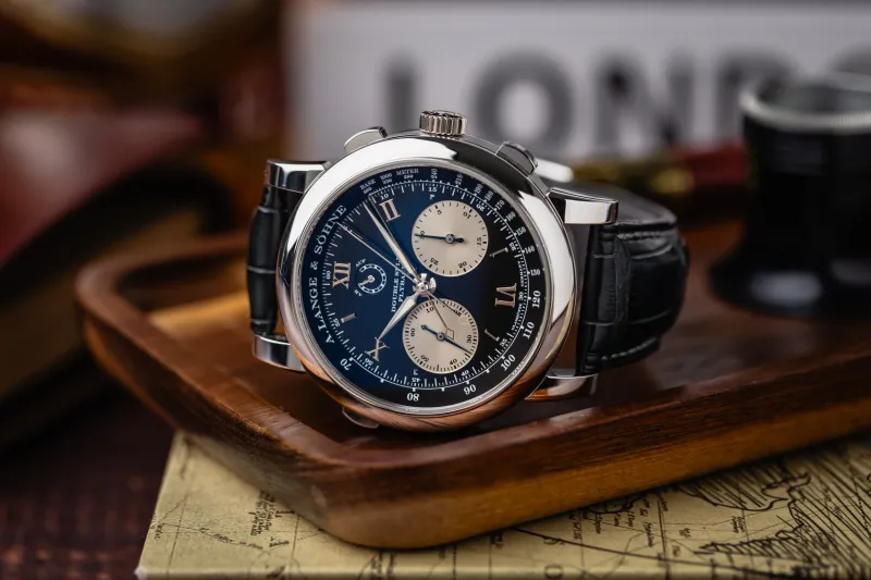 A. Lange & Söhne Double Split Second Flyback Chronograph 43mm Black Leather 404.035 2008 UNWORN