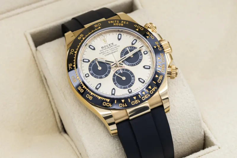 Rolex Daytona 40mm Pikachu 18ct Yellow Gold Black Oysterflex 116518LN 2017