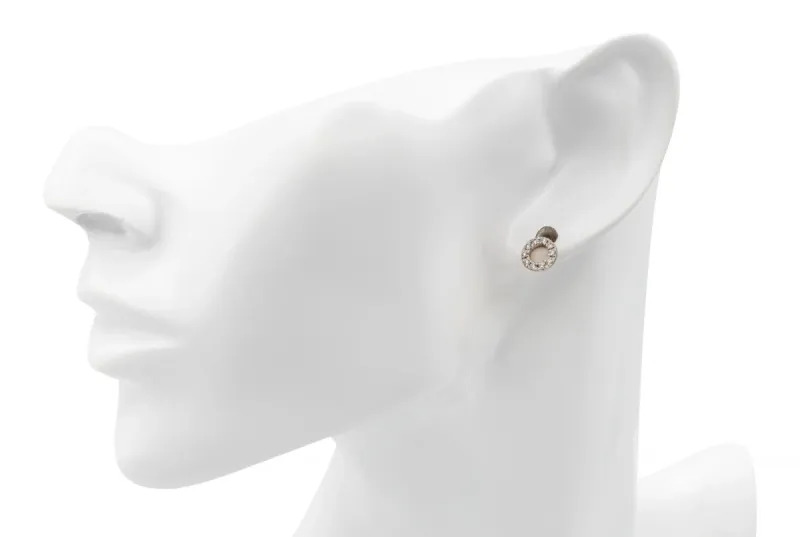 18ct Yellow Gold Diamond Circle Stud Earrings 0.18ct