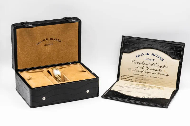 Franck Muller Cintrée Curvex 21mmx19mm 18ct Yellow Gold 2500 QZ D 2001