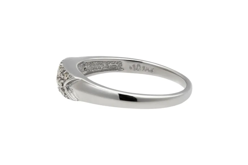 18ct White Gold Micro Pave Diamond Eternity Ring 0.10ct 3g