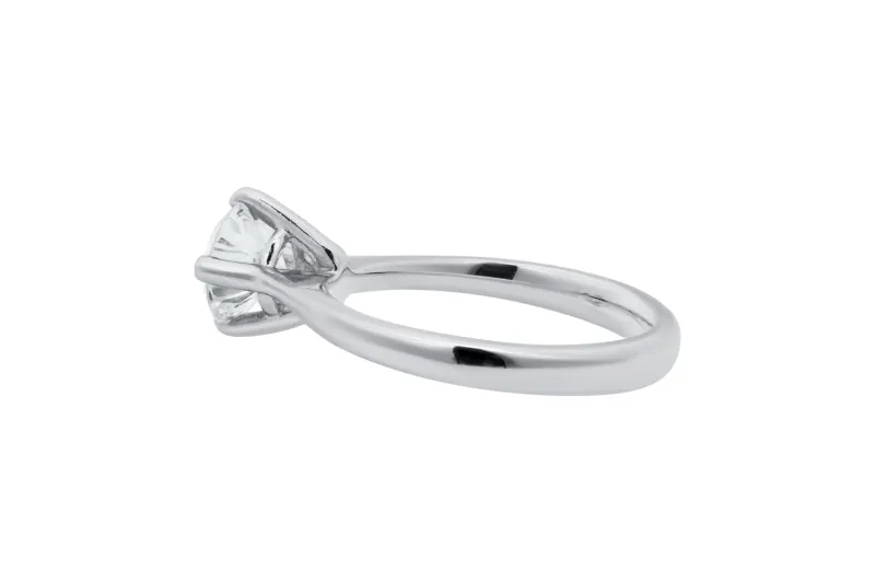 Platinum Brilliant Cut Diamond Solitaire Engagement Ring 0.72ct GIA Certified