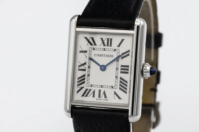 Cartier Tank Must SolarBeat 33.7x25.5mm Black Leather WSTA0090 Circa 2023