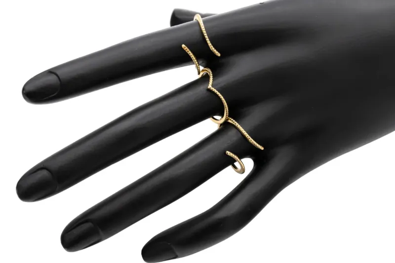 9ct Yellow Gold Puzzle Ring 3 Piece 3.9g