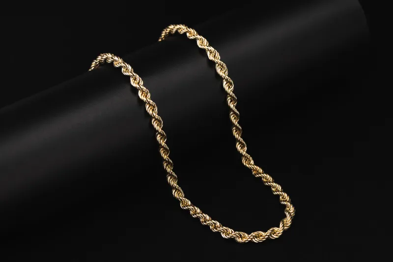 9ct Yellow Gold Rope Chain 29" 4.8mm 13.58g