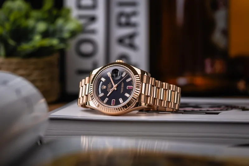 Rolex Day-Date II 41mm 18ct Rose Gold Presidential 218235 2013