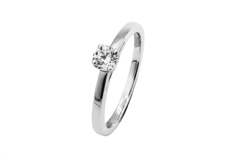 18ct White Gold Diamond Engagement Ring 0.20ct H VS1