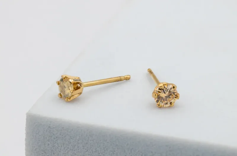 9ct Yellow Gold Diamond Stud Earrings 0.50ct