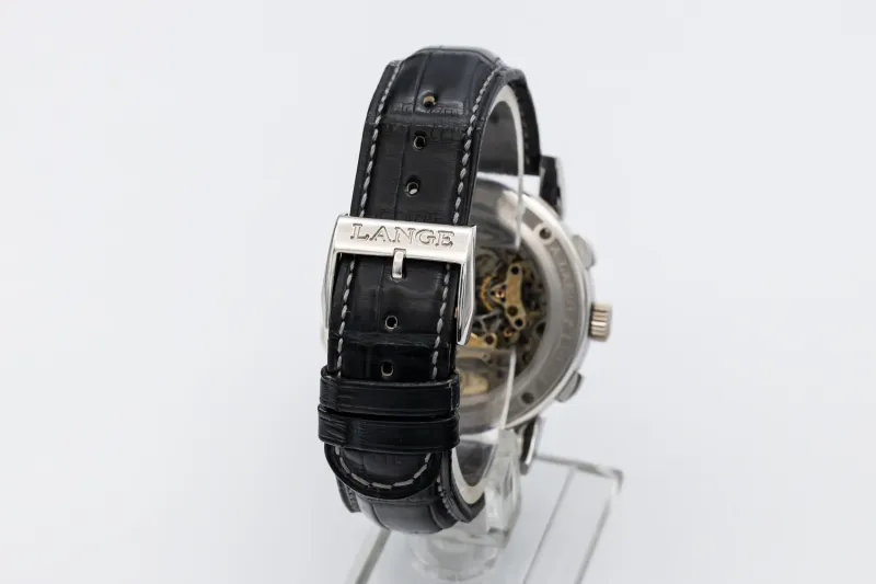 A. Lange & Söhne Double Split Second Flyback Chronograph 43mm Black Leather 404.035 2008 UNWORN