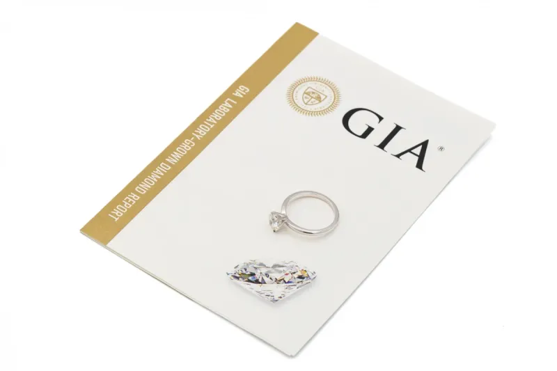 18ct White Gold Round Lab Diamond Engagement Ring 1.00ct GIA Certified