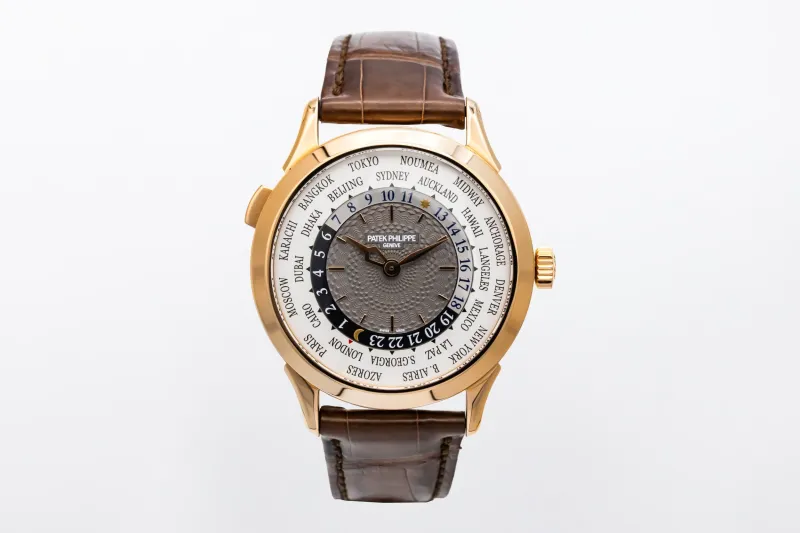 Patek Philippe World Time 39.5mm Brown Leather 5130R-001 Circa 2010