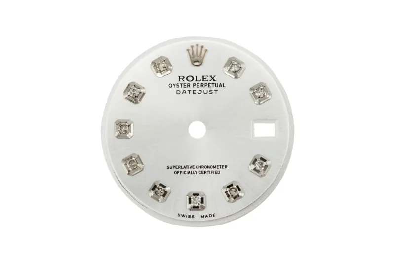 Rolex DateJust 26mm Silver Diamond Dial