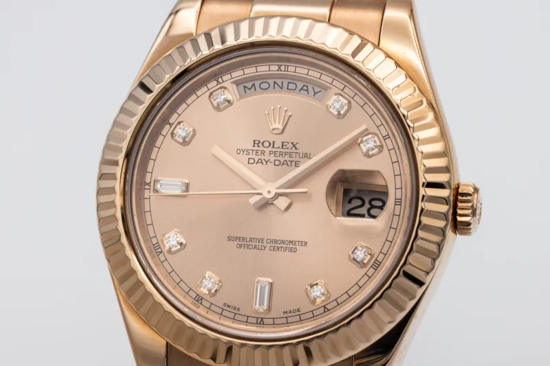 Rolex Day-Date II 41mm 18ct Rose Gold Rose Presidential 218235 2015