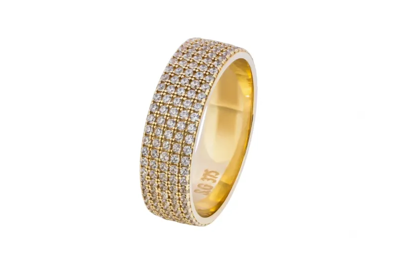 9ct Yellow Gold Cubic Zirconia Ring 4.4g