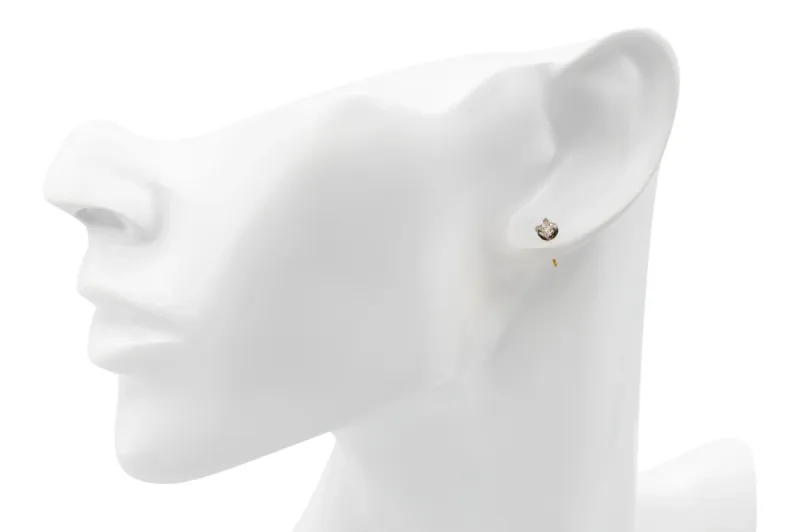 18ct Yellow Gold Square Stud Earrings 0.20ct