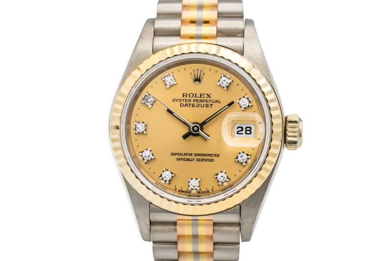Rolex Lady DateJust 26mm 18ct White & Yellow Gold Tridor 69179 1989