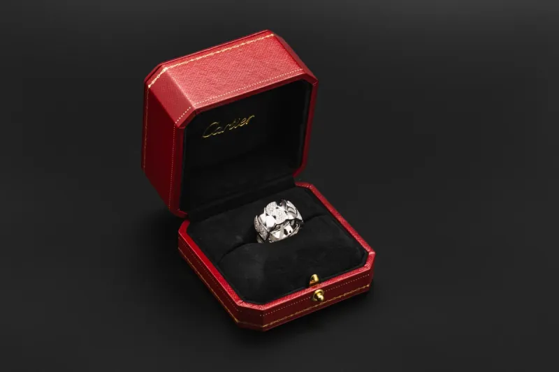 Cartier La Dona White Gold & Diamond Ring Size 50 17.8g
