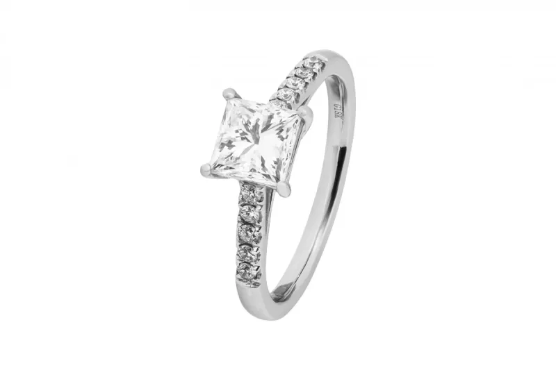 18ct White Gold Diamond Engagement Ring 1.18ct F VS1 GIA Certfied