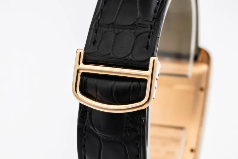 Cartier Tank Americaine 45.1x26.6mm Black Leather W2609156/2505 Circa 2010