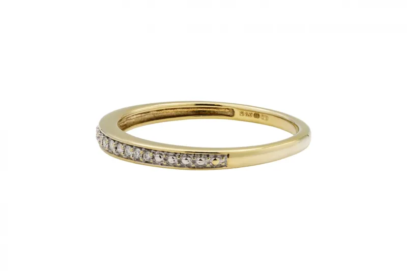 9ct Yellow Gold Diamond Eternity Ring 0.05ct