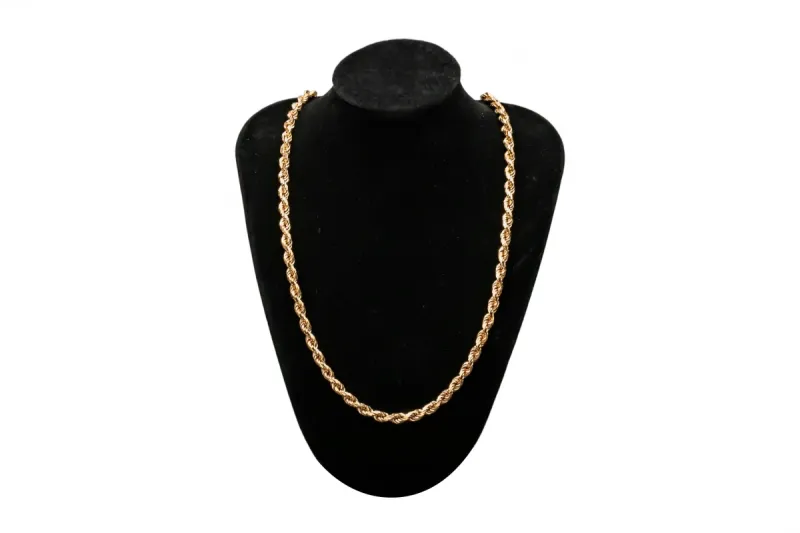 9ct Rose Gold Diamond Cut Rope Chain 34.8g