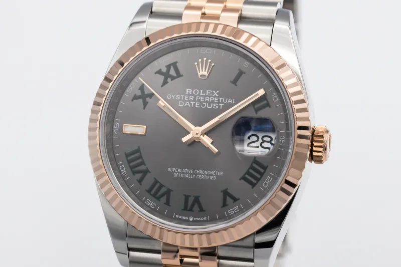 Rolex DateJust 36mm 'Wimbledon' Steel & 18ct Rose Gold Jubilee 126231 2021