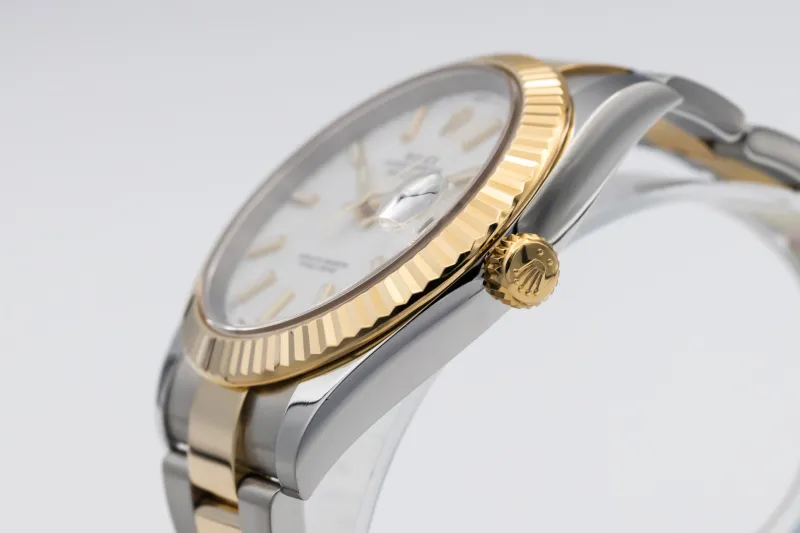 Rolex DateJust 41mm Steel & 18ct Yellow Gold White Oyster 126333 2017